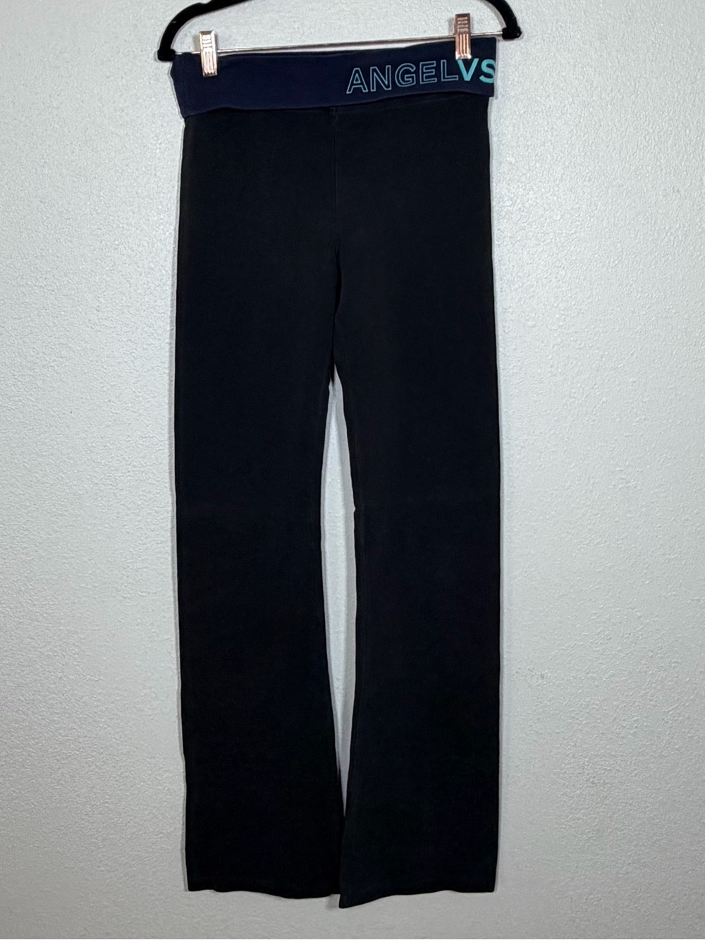 Victoria's Secret Angel M XLong Flare Foldover Yoga Leggings 2014 Y2K Athleisure